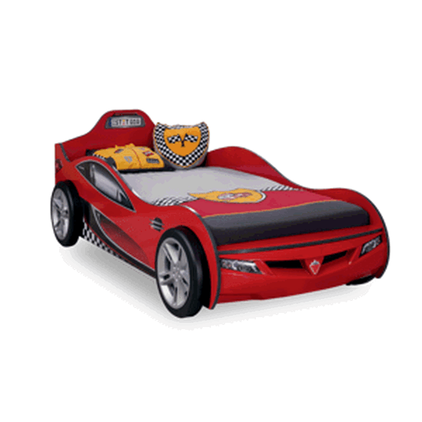 ČILEK - Dětská postel auto COUPE červená včetně matrace 90x190 cm