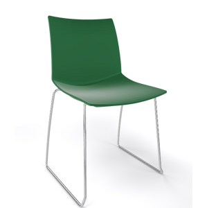 GABER - Židle KANVAS S, zelená/chrom