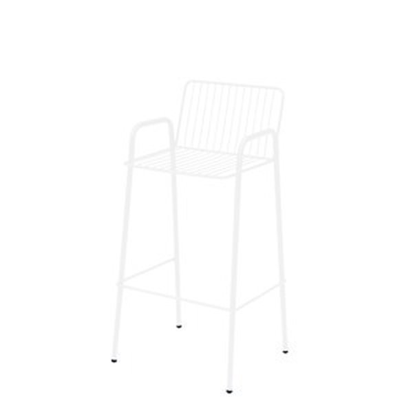 ISIMAR - Barová židle NIZA nízká - bílá