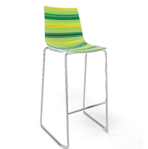 GABER - Barová židle COLORFIVE ST - vysoká, zelená/chrom