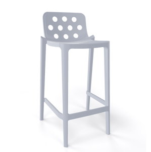 GABER - Barová židle ISIDORO 76 - vysoká, šedá