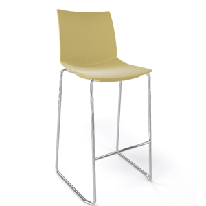 GABER - Barová židle KANVAS ST 76 - vysoká, šalvějová/chrom