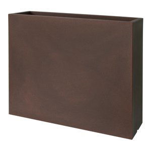 Plust - Designový květináč KUBE HIGH SLIM, 80 x 25 x70 cm - hnědý