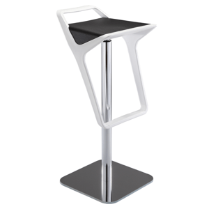 GABER - Barová židle FREEDOM výškově stavitelná - bíločerná/chrom