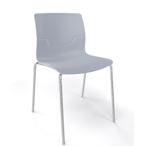 GABER - Židle SLOT FILL NA - šedá/chrom