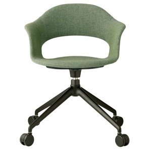 SCAB - Židle LADY B POP na kolečkách - zelená/černá