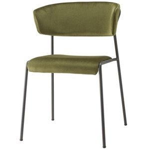 SCAB - Židle LISA s područkami - zelená/antracitová