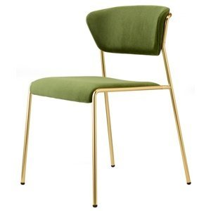 SCAB - Židle LISA - zelená/mosaz