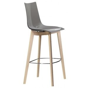 SCAB - Barová židle ZEBRA ANTISHOCK NATURAL vysoká - béžová/buk