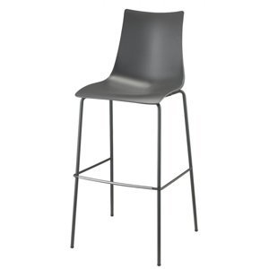 SCAB - Barová židle ZEBRA TECHNOPOLYMER nízká - antracitová