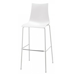 SCAB - Barová židle ZEBRA TECHNOPOLYMER vysoká - bílá