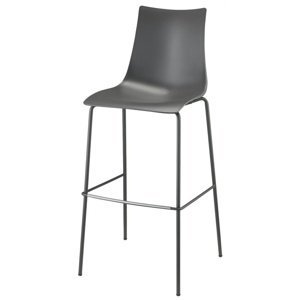 SCAB - Barová židle ZEBRA TECHNOPOLYMER vysoká - antracitová