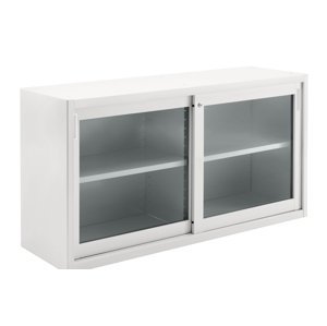 DIEFFEBI - Skříňka s skleněnými posuvnými dveřmi CLASSIC STORAGE, 180x45x88 cm