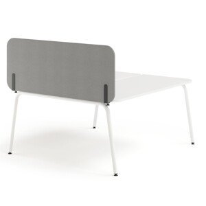 NARBUTAS - Boční akustický paraván ROUND PET pro benchové stoly - výška 56,5 cm