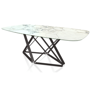 BONTEMPI - Mramorový stůl DELTA, 200/250x116/120 cm