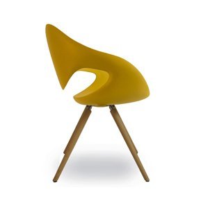 TONON - Židle MOON Soft Touch, dřevěná podnož