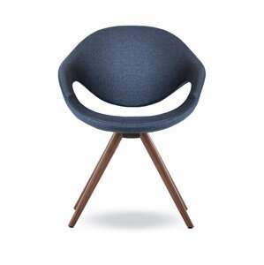 TONON - Čalouněná židle MOON, dřevěná podnož