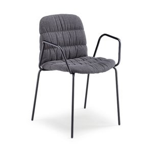 MIDJ - Čalouněná židle LIÙ s područkami