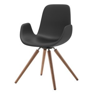 TONON - Otočná židle STEP Soft Touch, dřevěná podnož