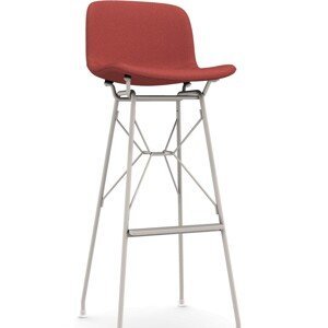 MAGIS - Barová židle TROY WIREFRAME s čalouněným sedákem - vysoká