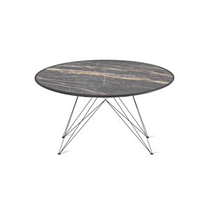 RIFLESSI - Stůl PEGASO s keramickou deskou a dřevěným okrajem