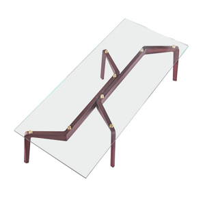 RIFLESSI - Stůl GLIDE se skleněnou deskou