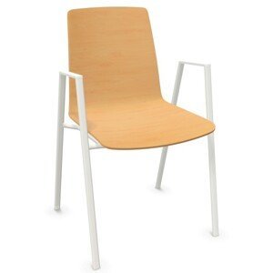 WIESNER HAGER - Konferenční židle NOOI 6603 - dřevěná s područkami