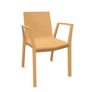 WIESNER HAGER - Židle ARTA 6891 - s područkami dřevěná