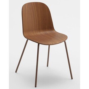 CANTARUTTI - Židle RIBBON - dřevěná s kovovou podnoží