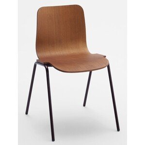 CANTARUTTI - Židle TIPI - s kovovou podnoží dřevěná
