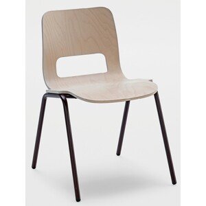 CANTARUTTI - Židle TIPI 1.36.Z/I - s kovovou podnoží dřevěná