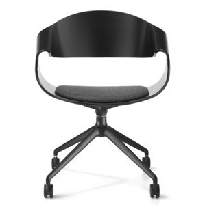 SITIA - Otočná židle CHANTAL s lakovanou skořepinou a kolečky