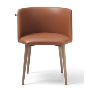 SITIA - Židle PERGY  s dřevěnou podnoží