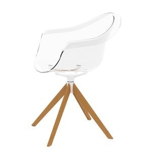 VONDOM - Židle INCASSO - otočná dřevěná podnož