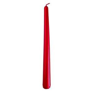 Provence Kónická svíčka 24,5cm metalická červená