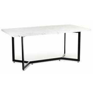DekorStyle Elegantní stůl Marillo 180 cm černý/bílý mramor