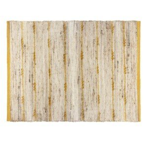 DekorStyle Dekorativní jutový koberec Yellow Stripe 60x90 cm