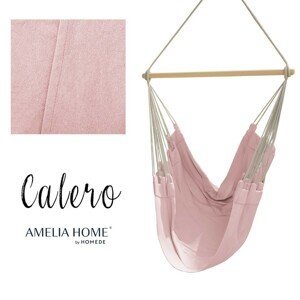 AmeliaHome Závěsné houpací křeslo Calero světle růžové, velikost 100x130