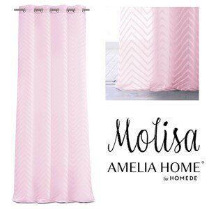 Záclona AmeliaHome Molisa růžová, velikost 140x250