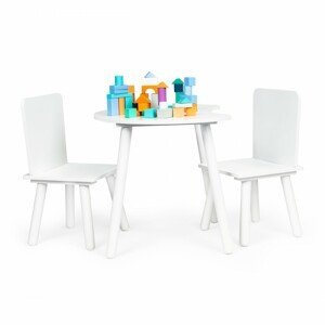 Dětský stůl s židlemi Ecotoys bílý