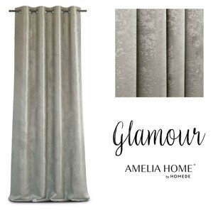 Závěs AmeliaHome Glamour Nyx stříbrný, velikost 140x250