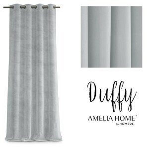 Závěs AmeliaHome Duffy stříbrný, velikost 140x250