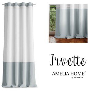 Záclona AmeliaHome Irvette stříbrná, velikost 140x250