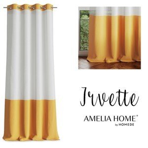 Záclona AmeliaHome Irvette žlutá, velikost 140x250