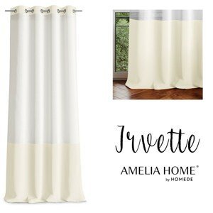 Záclona AmeliaHome Irvette krémová, velikost 140x270