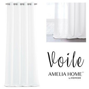 Záclona AmeliaHome Voile III bílá, velikost 250x160