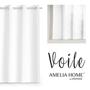 Záclona AmeliaHome Voile IV bílá, velikost 300x160