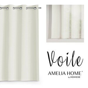 Záclona AmeliaHome Voile IV krémová, velikost 300x160