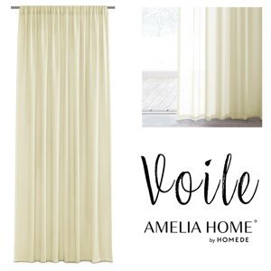 Záclona AmeliaHome Voile Liva II ecru, velikost 140x270