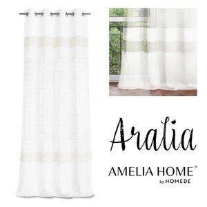 Závěs AmeliaHome Aralia bílý, velikost 140x270